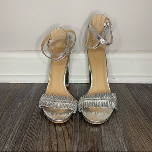 Charlotte Russe Silver heels size 6
